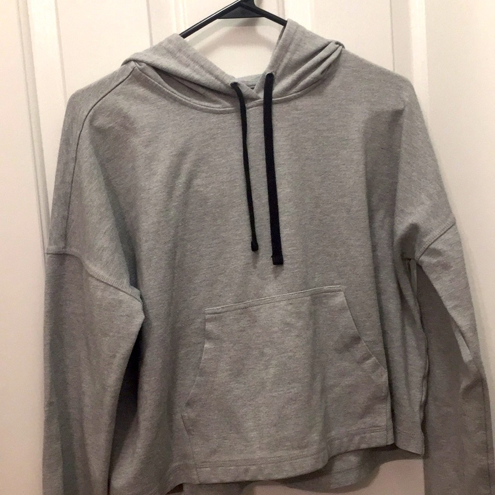 Light gray cropped sweatshirt